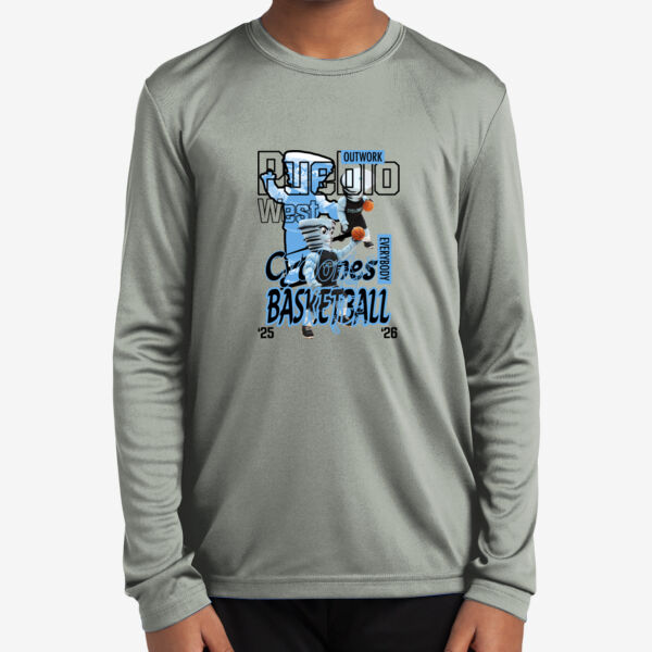 Pueblo West Youth Long Sleeve PosiCharge Competitor Tee Thumbnail